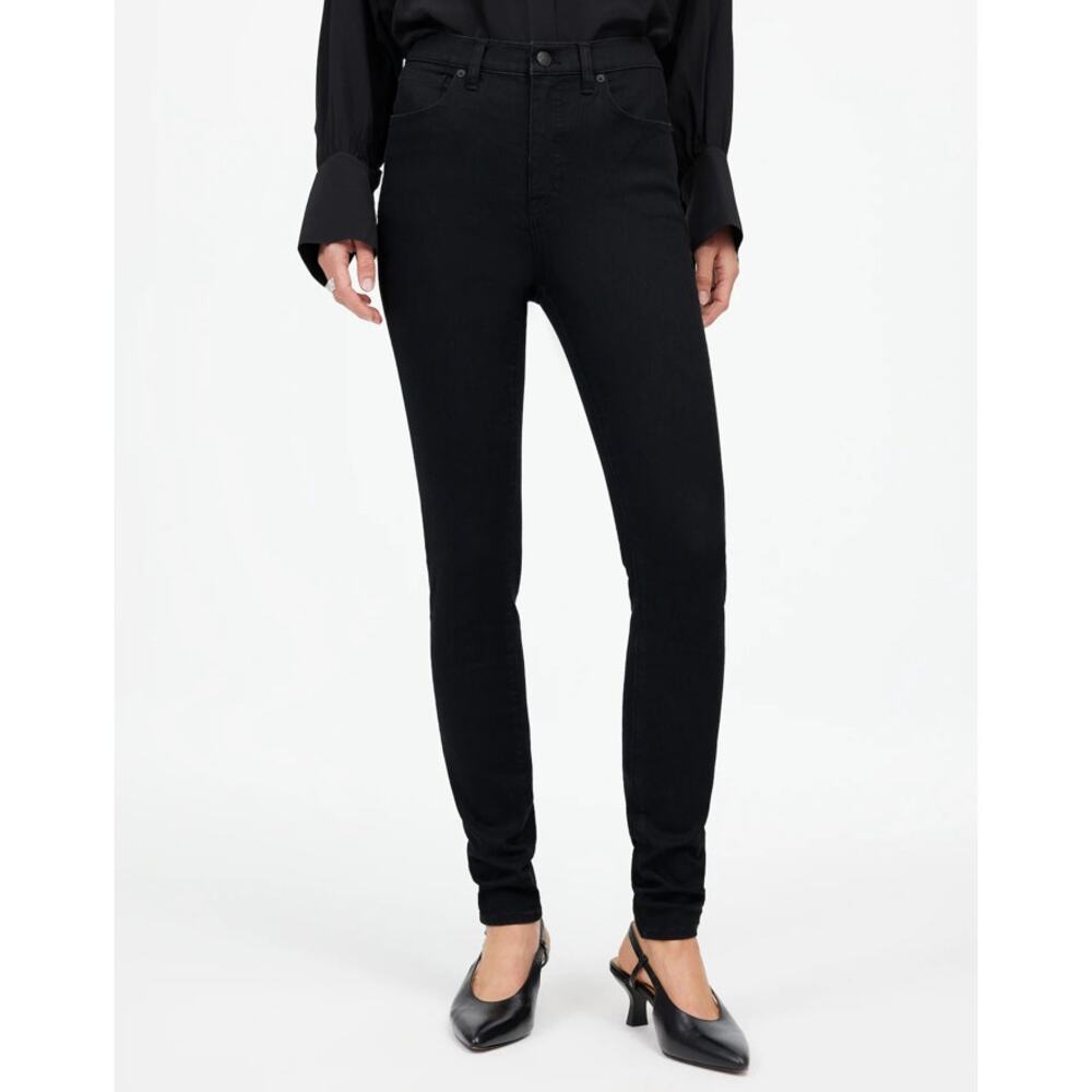 Madewell 10" High-Rise Skinny Jeans Womens 25 Black Heritage Stretch ISKO Denim